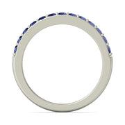 1 Carat Sapphire Wedding Ring Band in White Gold