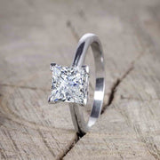 Art Deco 1.25 Carat Moissanite and Diamond Bridal Set 