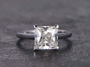 1 Carat Solitaire Moissanite Wedding Ring for her