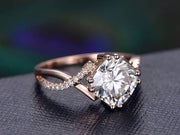 1.25 ct Infinity Moissanite & Diamond Wedding Ring 