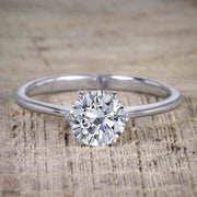 1.25 ct Moissanite and Diamond Wedding Ring Set 