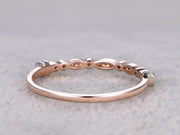 0.25 Carat 10k Rose Gold Anniversary Band in Flower Design Antique Style