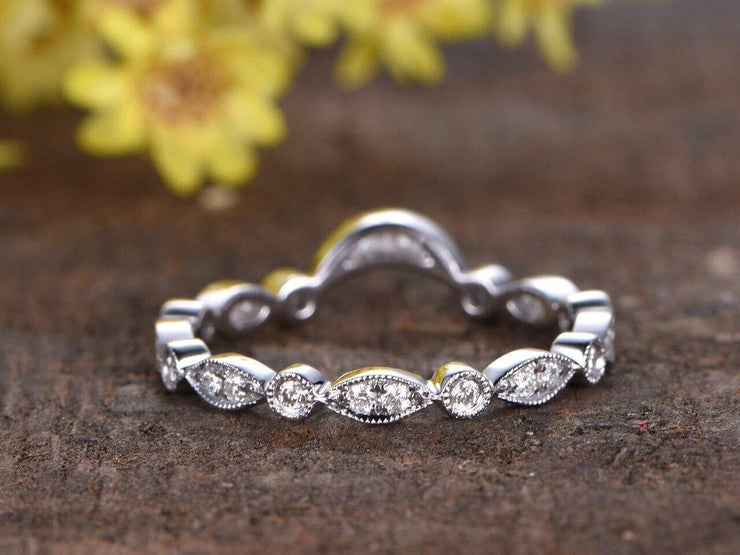 0.50 Carat Ring Wedding Band with Diamonds Anniversary Ring