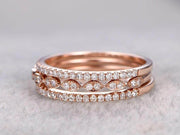 1.50 Carat 3 wedding Ring sets Wedding Band Stackable Ring sets