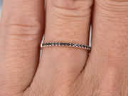 0.25 Carat Classic Black Diamond Wedding Ring Wedding Band on 10k Rose Gold