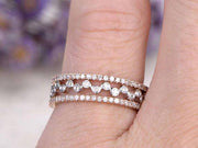 1.50 Carat 3 wedding Ring set Wedding Band Stackable Ring set