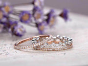 1.50 Carat 3 wedding Ring set Wedding Band Stackable Ring set