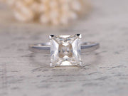 Classic Princess cut Solitaire 1 Ct Moissanite Engagement Ring 