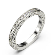 Wedding Ring 0.10 Ct Delicate Antique Scroll Moissanite Diamond Wedding Band 10K/14K/18K Solid Gold