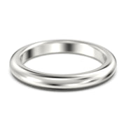 Comfort Fit 3mm Wedding Band 18K Gold Over Silver