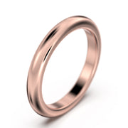 Comfort Fit 3mm Wedding Band 10K/14K/18K Solid Gold