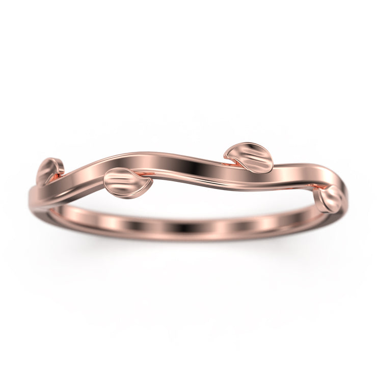 Winding Willow 18K Gold Over Silver Wedding Band