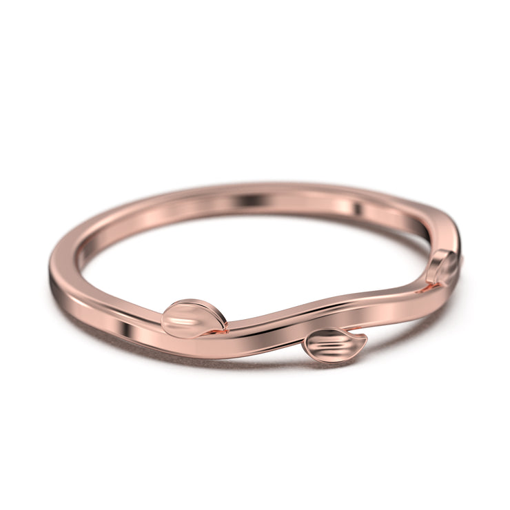 Winding Willow 18K Gold Over Silver Wedding Band