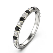 Wedding Band 0.75 Ct Round Moissanite Diamond 10K/14K/18K Solid Gold