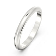 Comfort fit 2.5mm band width 18K Gold over silver wedding ring