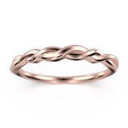 Wedding Ring 10K/14K/18K Solid Gold Twisted Vine Wedding Band