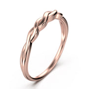 Wedding Ring 10K/14K/18K Solid Gold Twisted Vine Wedding Band