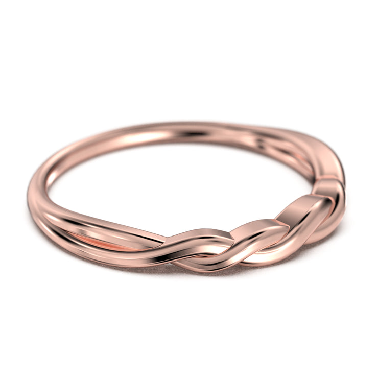 Wedding Ring 10K/14K/18K Solid Gold Twisted Vine Wedding Band