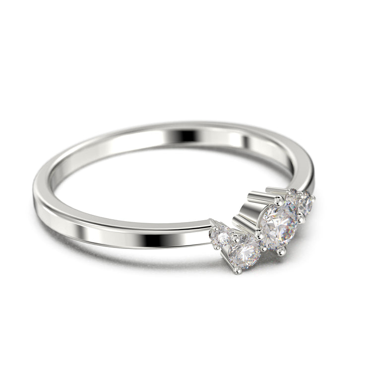 Minimalist Moissanite Diamond Ring 10K/14K/18K Solid Gold