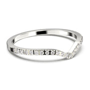 Matching Band 1.1mm Round Cut 25 Stones Moissanite Diamond Wedding Band 10K/14K/18K Solid Gold