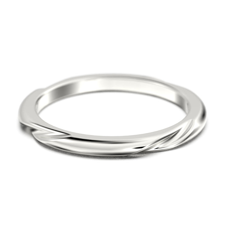 Twisting Wedding Ring 18K Gold Over Silver Wedding Band