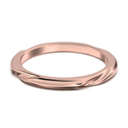 Twisting Wedding Ring 18K Gold Over Silver Wedding Band