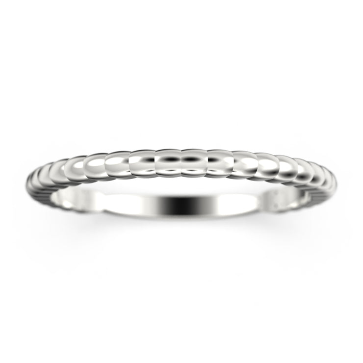 Wedding Band 18K Gold Over Silver Ring