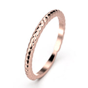 Wedding Band 18K Gold Over Silver Ring