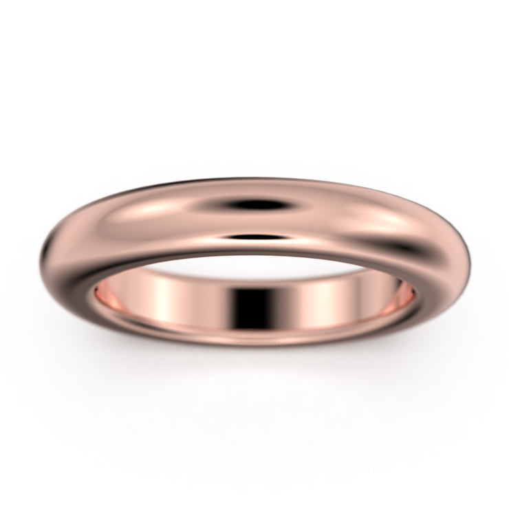 Weddign Band 4mm Comfort Fit 18K Gold Over Silver Wedding Ring