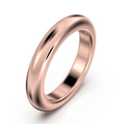 Weddign Band 4mm Comfort Fit 18K Gold Over Silver Wedding Ring