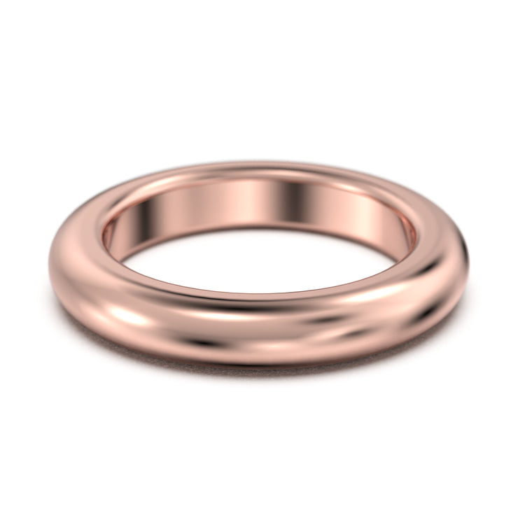 Weddign Band 4mm Comfort Fit 18K Gold Over Silver Wedding Ring