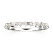 Love Ring 0.44 Ct Diamond Moissanite 10K/14K/18K Solid Gold Wedding Band