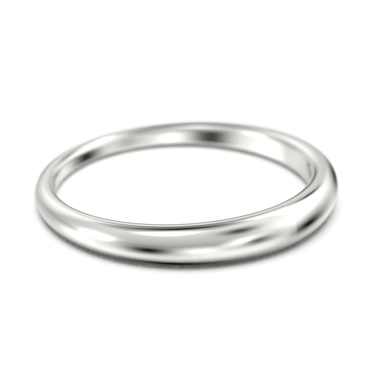 Anniversary Gift 18K Gold Over Silver Nicely Tapered Wedding Band