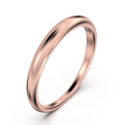 Anniversary Gift 18K Gold Over Silver Nicely Tapered Wedding Band