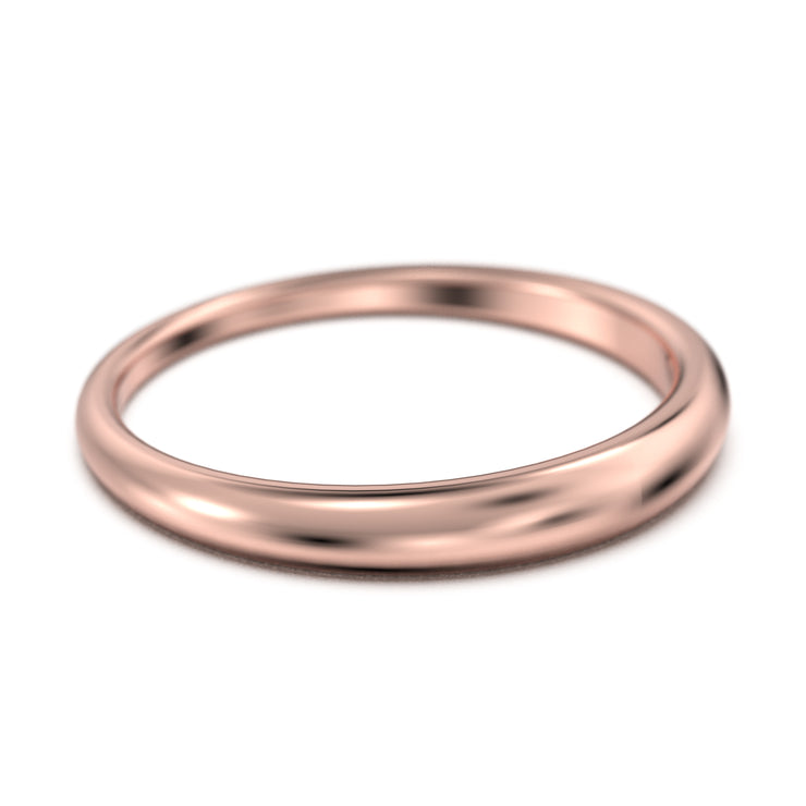 Anniversary Gift 18K Gold Over Silver Nicely Tapered Wedding Band