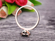 1.25 Carat Pear Shape Gemstone Pink Black Diamond Moissanite Engagement Ring Handmade Solid 10k Rose Gold Promise Ring Anniversary Ring Halo Surprisingly Ring