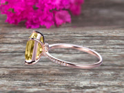 Art Deco 1.25 Carat Champagne Diamond Moissanite Princess Cut Engagement Ring Wedding Ring On 10k Rose Gold