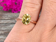 3 Carat Oval Cut Champagne Diamond Moissanite Solitaire Engagement Ring On 10k Rose Gold Art Deco Shining Startling Ring Anniversary Gift
