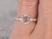 Sale Antique Design 1.25 Carat Peach Pink Morganite and Diamond Engagement Ring Jewelry